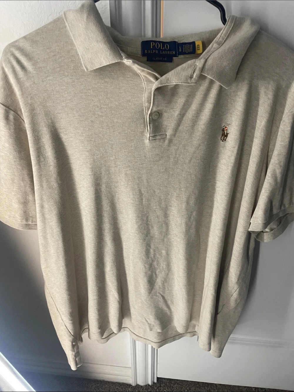 Polo by Ralph Lauren Cream Short-Sleeve Men's Polo
